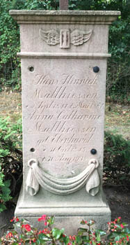 Grabstein Hans Hinrich Matthiessen